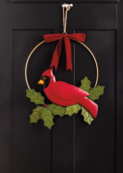 Cardinal Tin Door Hanger