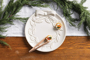 White Wreath Platter