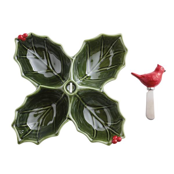 Holly Tidbit Sectioned Server Set