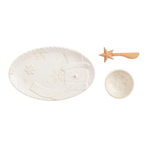 Snowman Tidbit & Tray Set