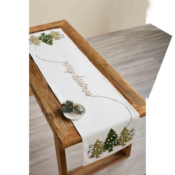 White Christmas Tree Runner 72"