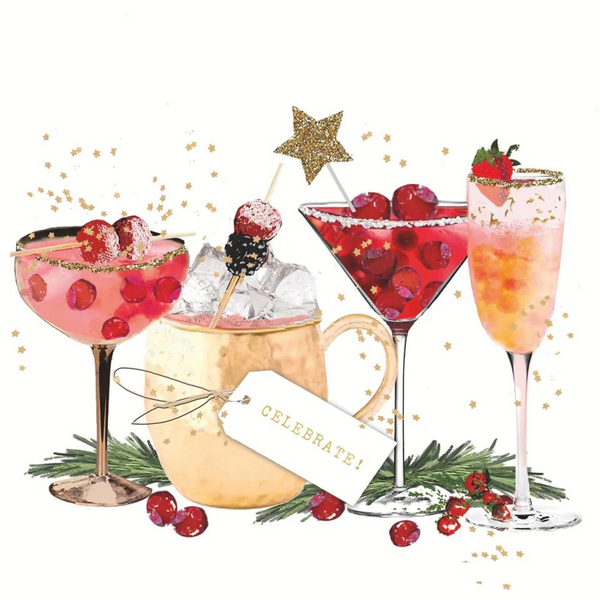 Holiday Cocktail Napkins - Several Styles to Choose From