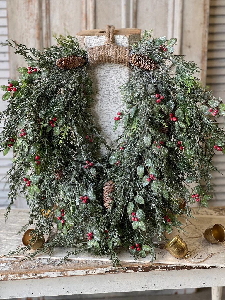Holly Hill Cedar Hanging Wreath - Two Different Sizes to Choose From