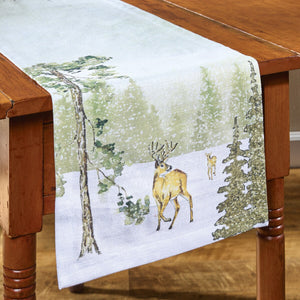 Woodland Winter Table Runner 54"L