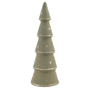Paper-Mache Tree - Forest Fog Gold Stars - Set of 3