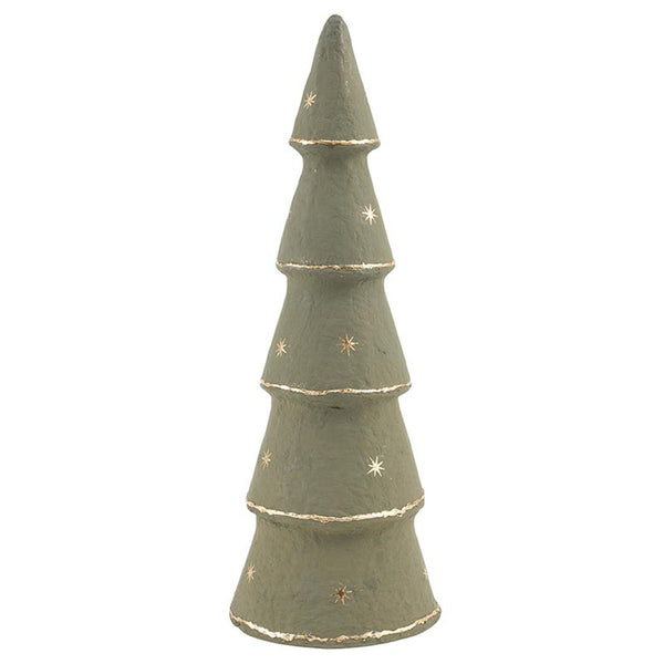 Paper-Mache Tree - Forest Fog Gold Stars - Set of 3