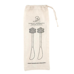 Gold Snowflake Cheese Spreaders - Set of 2