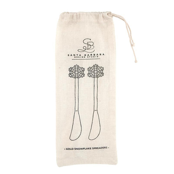 Gold Snowflake Cheese Spreaders - Set of 2