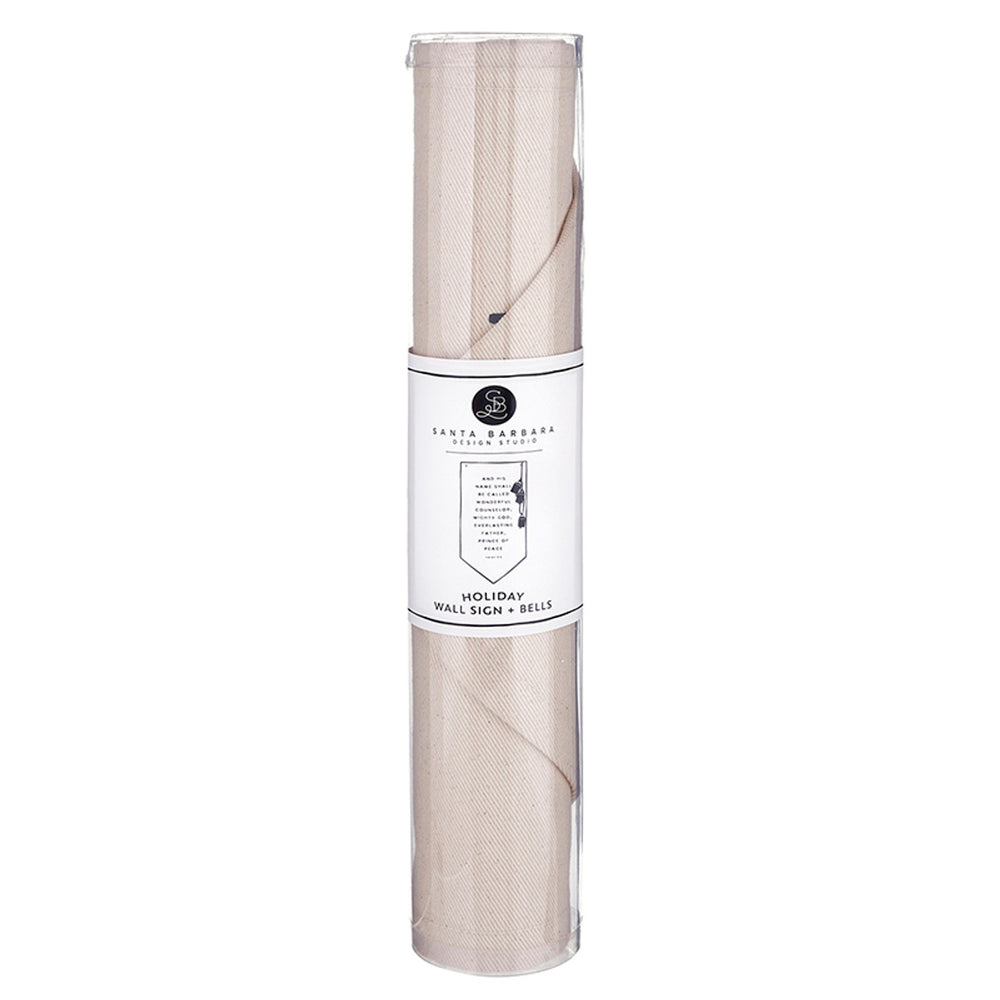 Canvas Banner with Gold Bells - Isaiah 9:6