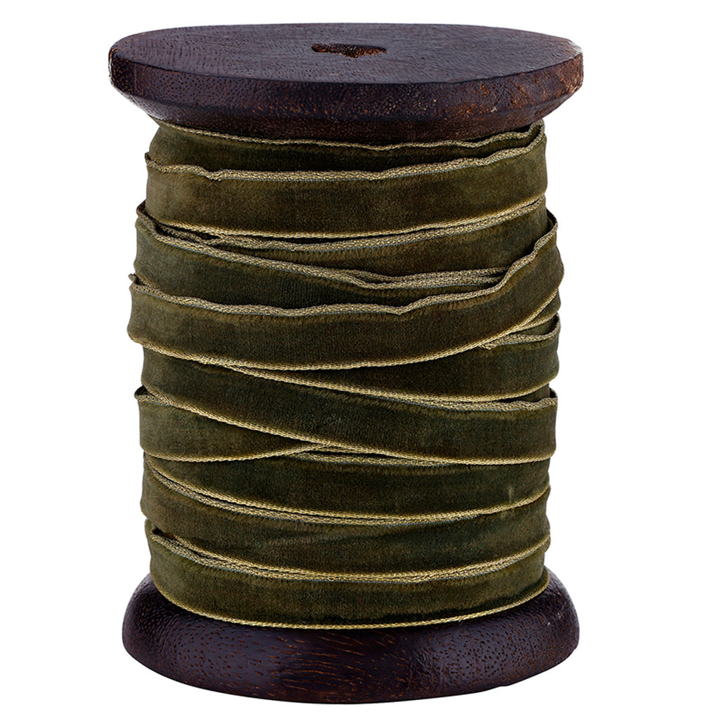 Gold Edge Velvet Ribbon - Available in Different Colors