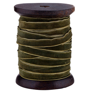 Gold Edge Velvet Ribbon - Available in Different Colors