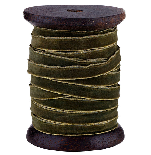 Gold Edge Velvet Ribbon - Available in Different Colors