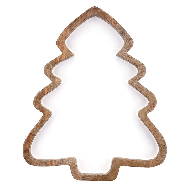 Wood + Enamel Tree Platter - 2 Sizes to Choose From