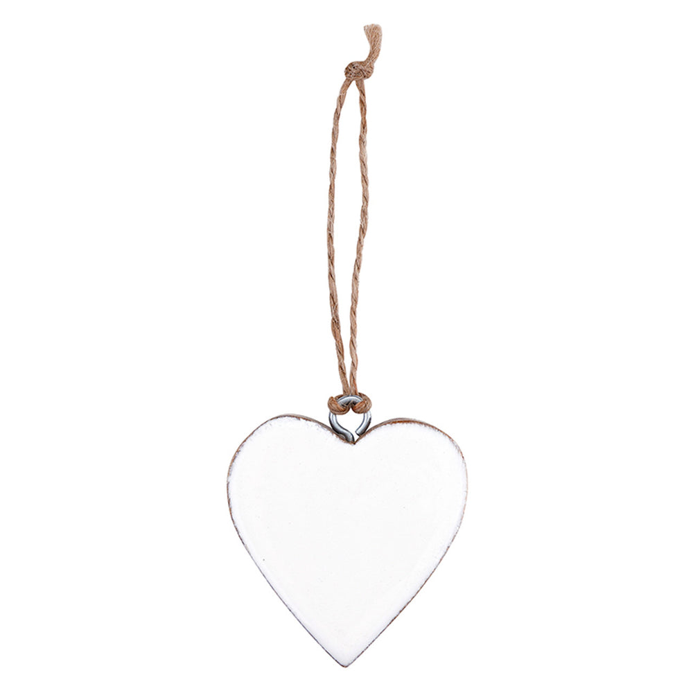 Enamel + Wood Heart Ornaments
