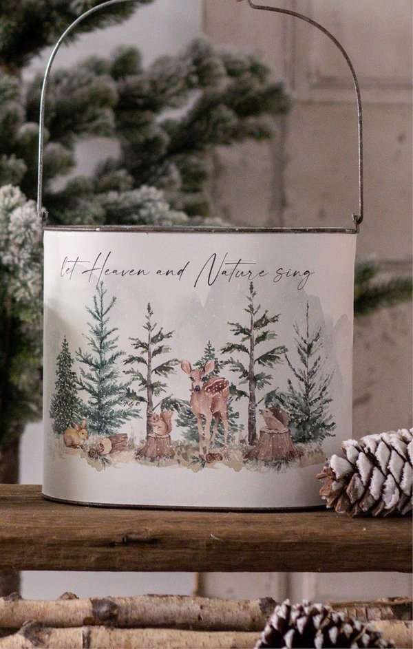 Winter Scene on Forest Tins - Choose From 2 Sizes & Styles