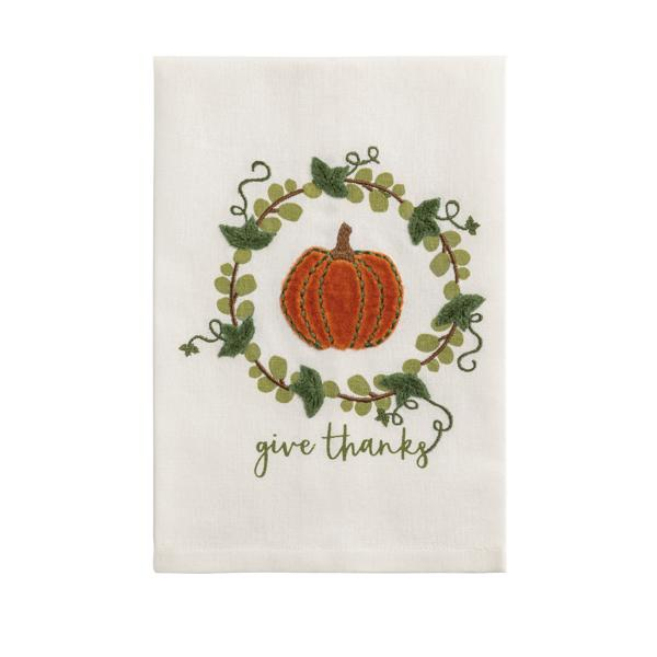 Thanksgiving Velvet Applique Towel - Choose From 3 Varieties