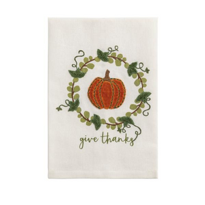 Thanksgiving Velvet Applique Towel - Choose From 3 Varieties