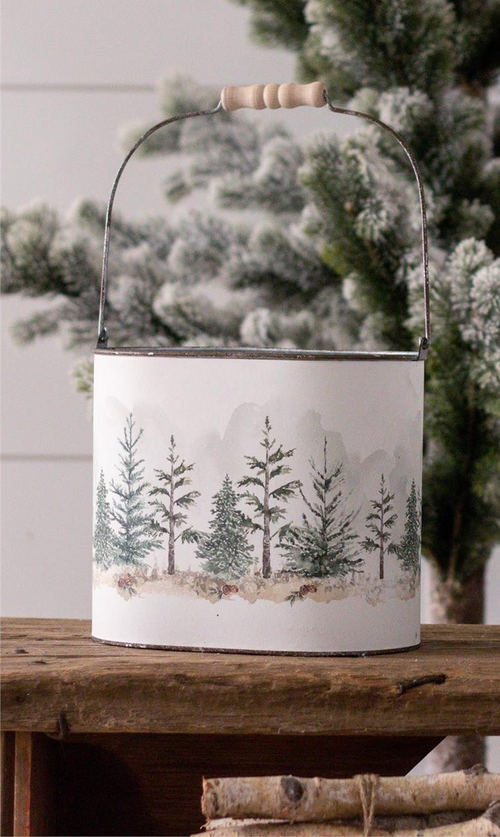 Winter Scene on Forest Tins - Choose From 2 Sizes & Styles