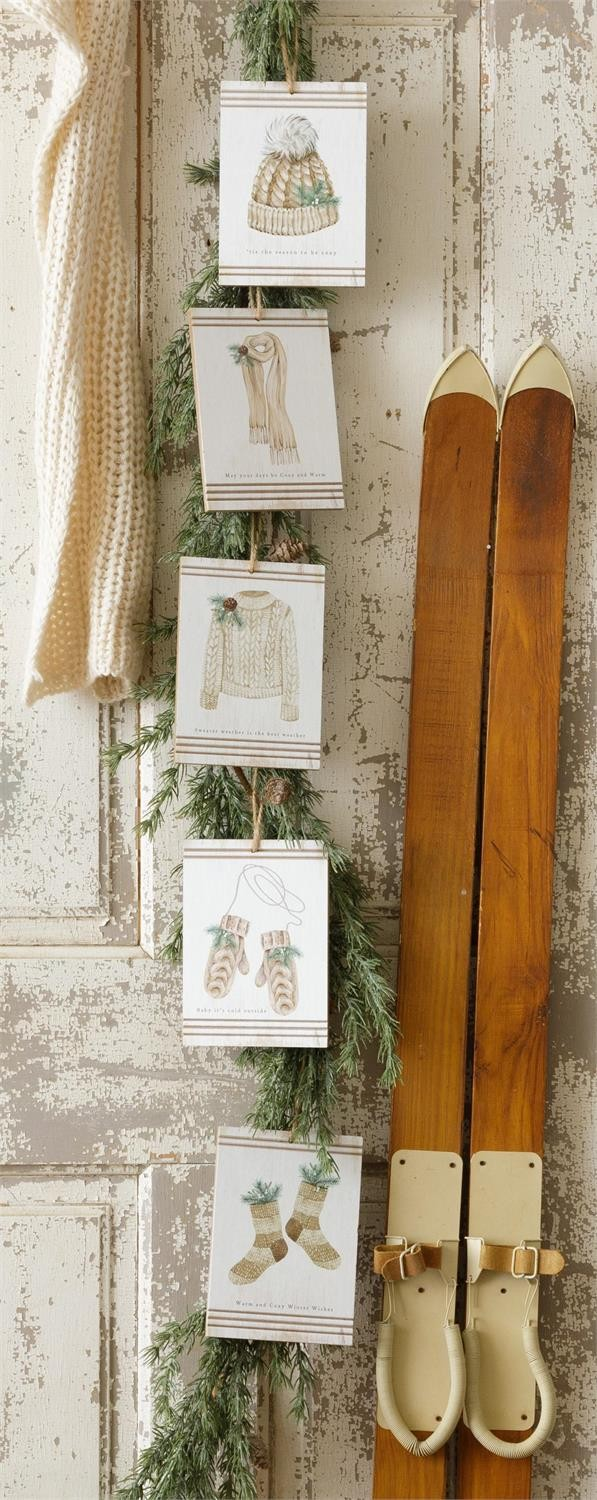 Warm And Cozy Beadboard Ornaments Asst.