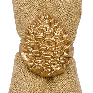 Pinecone Napkin Ring Gold