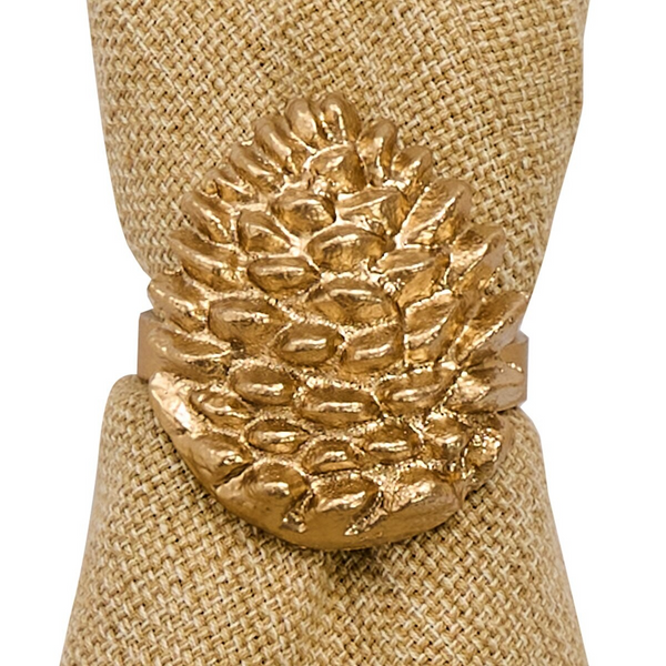 Pinecone Napkin Ring Gold