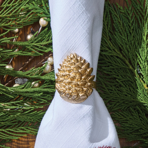 Pinecone Napkin Ring Gold
