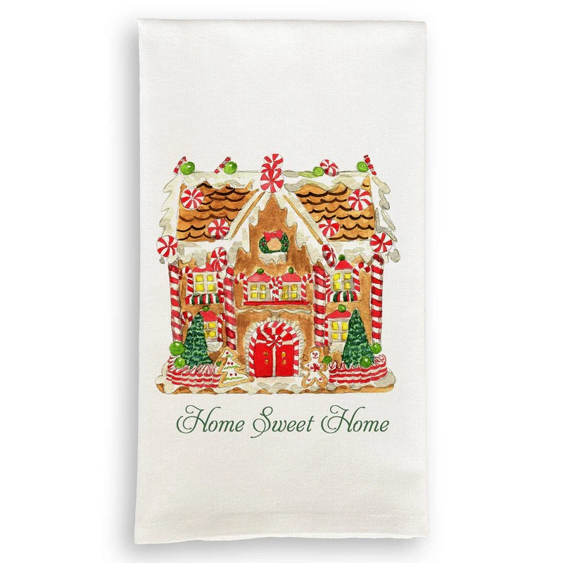 Gingerbread House with Home Sweet Home Colorado Dish Towel