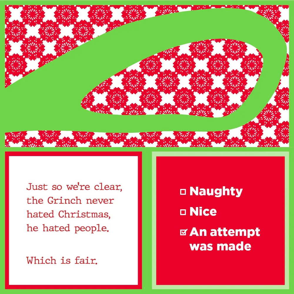 Grinch Cocktail Napkin