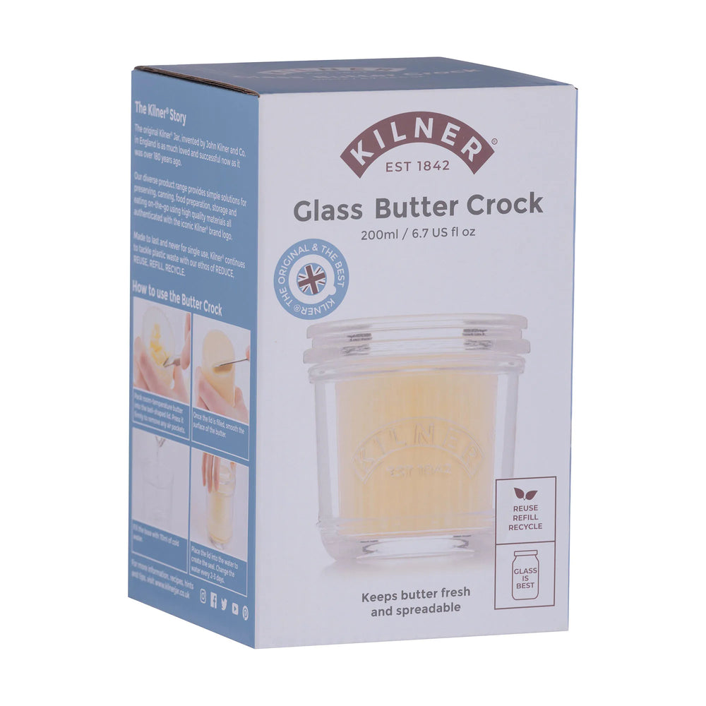 Glass Butter Crock