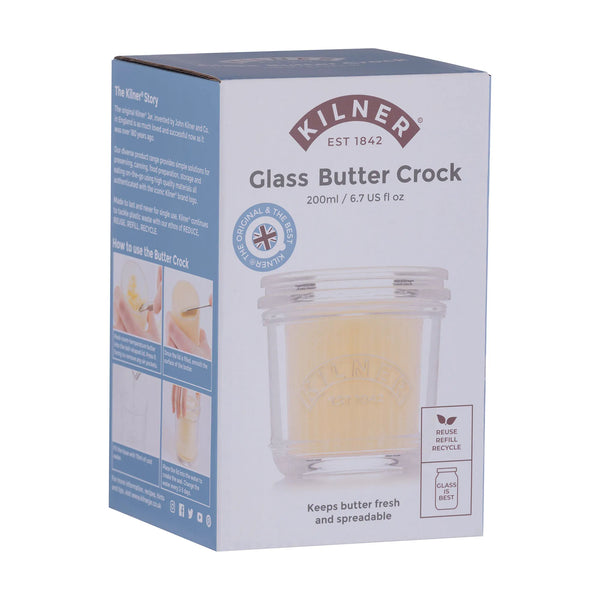 Glass Butter Crock