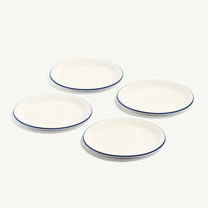 Appetizer Plate - 8" Navy Rim (Set of 4)