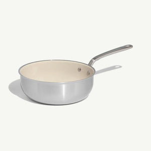 CeramiClad Saucier W/ Lid 3qt. with silver handle
