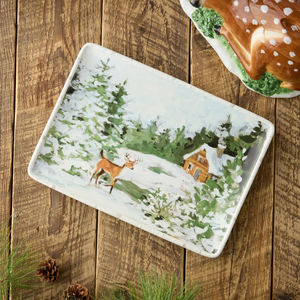Winter Cabin Dinnerware Collection - Dinner Plates & Serving Pieces