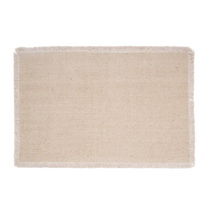 Fringed Table Linens - Sand Tan