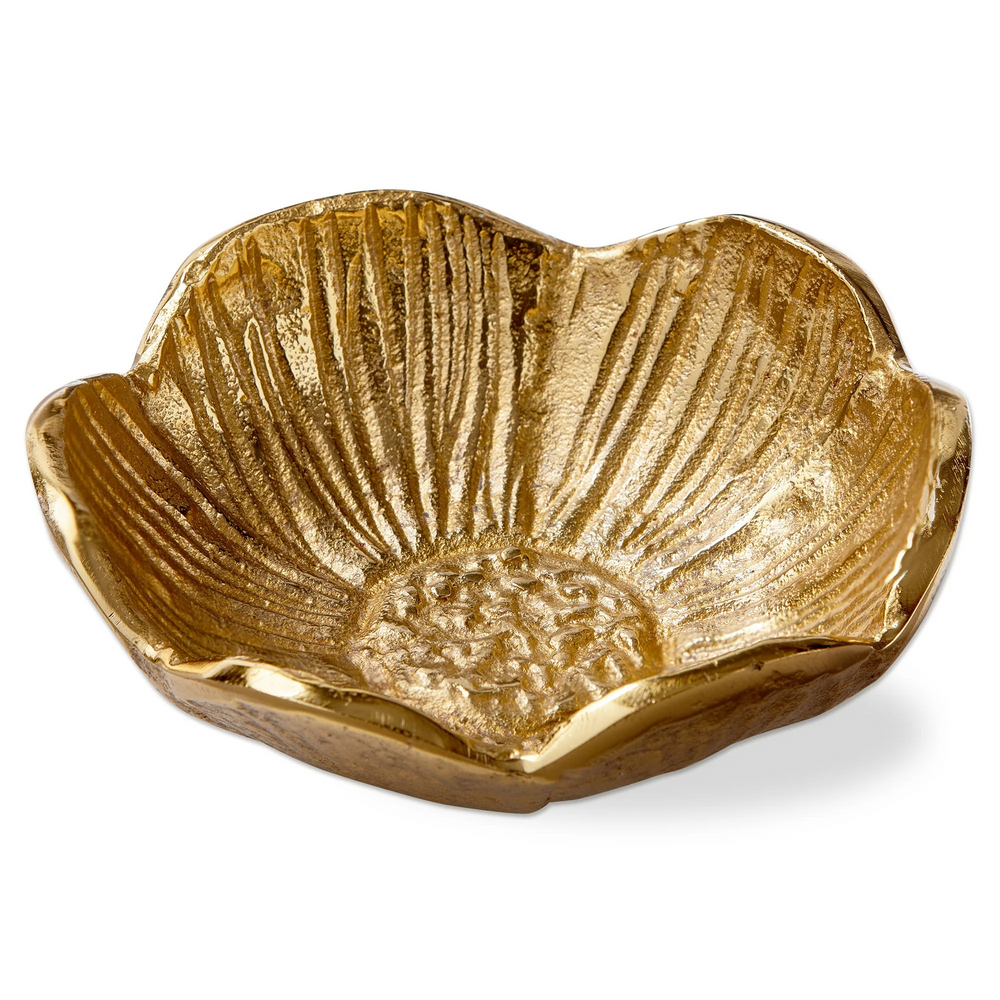 Blossom Pattern Cast Aluminum Trinket Dish _ Choose from Small or Large