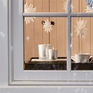 Thymes Frasier Fir Flocked Glass Votive