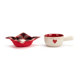 Winter Warm Heart Soup Crock Set - 3 Styles to Choose From