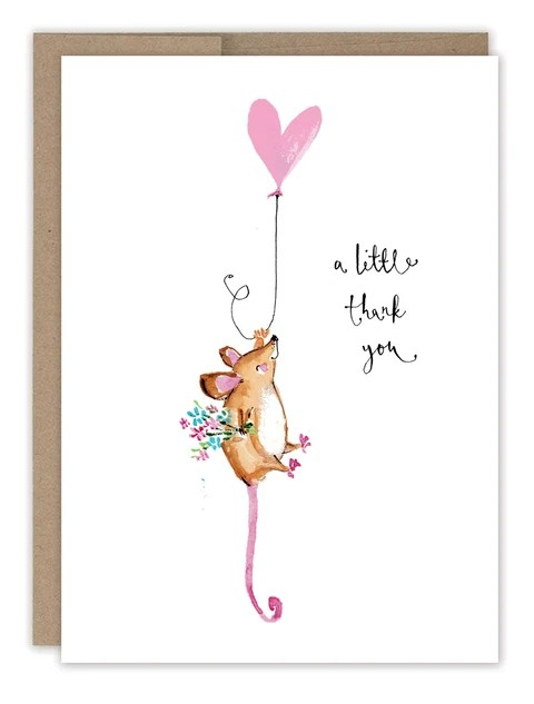 A Little Thank You Mouse Card
