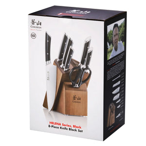 Helena (Blk) 8pc Knife Block Set