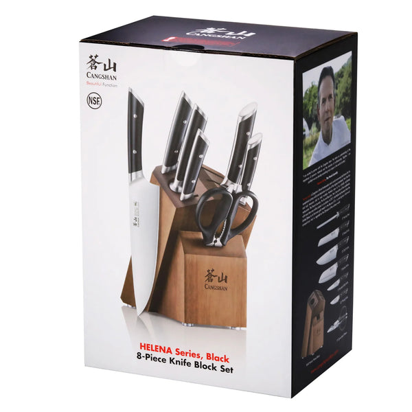 Helena (Blk) 8pc Knife Block Set