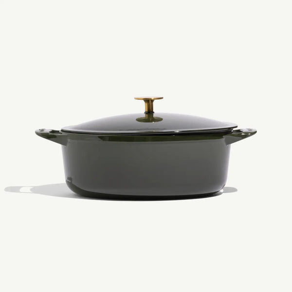 Enameled Cast Iron 7 Qt. Oval Dutch Oven- Made In - Choose from 3 Colors