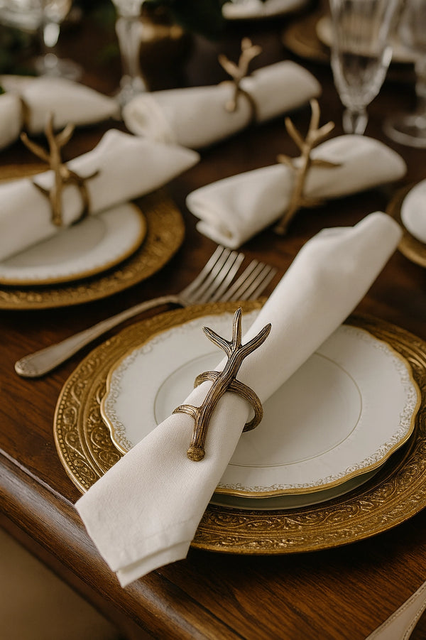 Bronze Antler Napkin Ring by Tableau