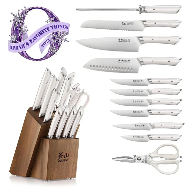 Helena (white) 12pc Knife Block Set