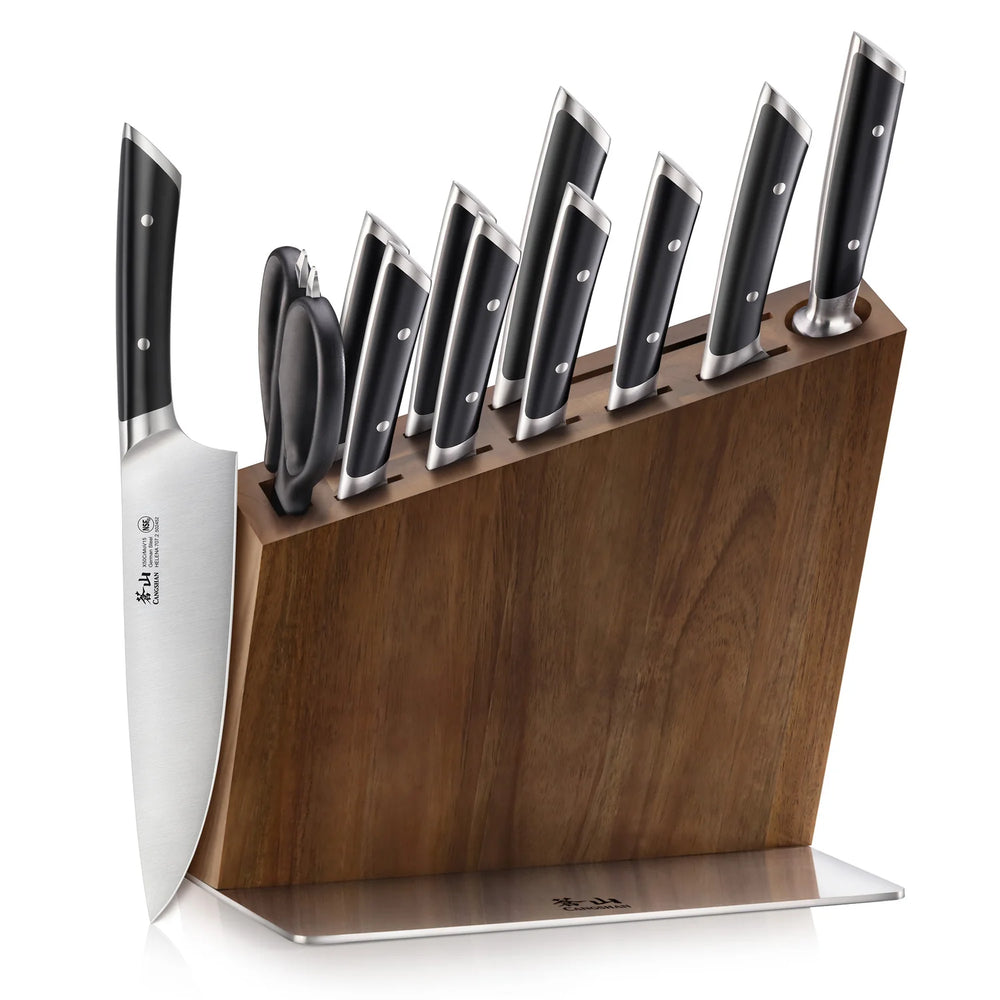 Helena (Blk) 12pc HUA Knife Block Set