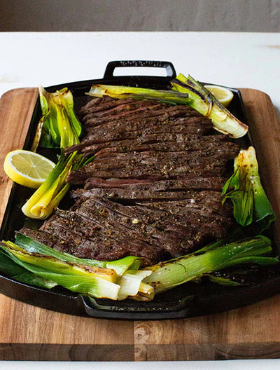 Cast Iron Double Burner Griddle (Blacklock)