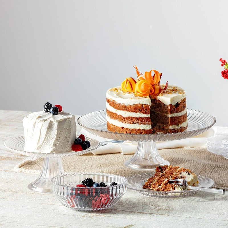 Archie Clear Large Cake Stand 13"
