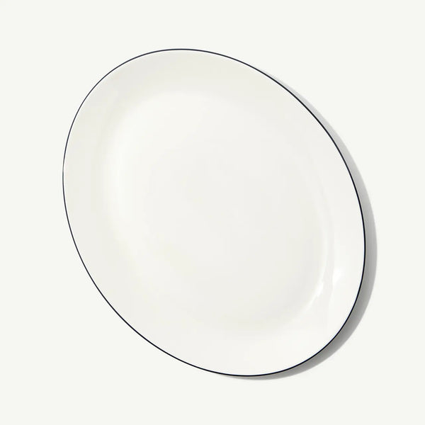 Serving Platter 13" - Blue Rim