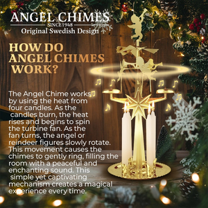 Angel Chimes - Original Swedish Design Brass Christmas Candle