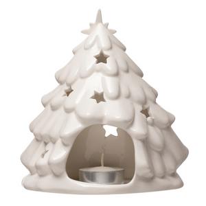 Holy Family Stoneware Display with Tree & Cut-Outs