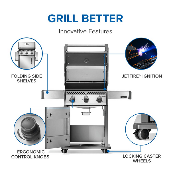 Rogue 425 Grill Stainless Steel - Choose Propane or Natural Gas